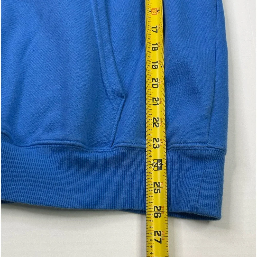 The North Face Hoodie Sweatshirt Mens Medium Pullover Graphic Print Logo Blue